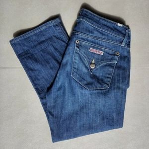 HUDSON Sz 27 Crop Blue Jeans Signature Flap Pocket in MAR Wash W419DKS